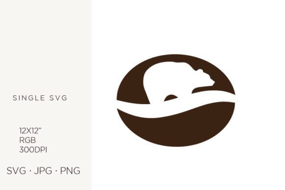 Bear and Coffee Bean Graphics & Icons