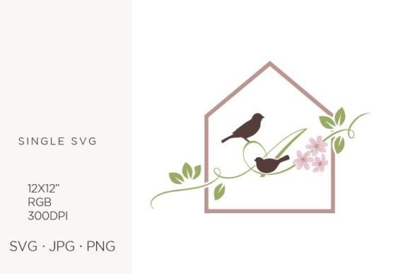 Birds Floral House, Letter a: Graphics & Icons for Handmade Brands