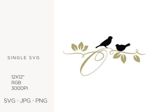 Birds on a Branch, Golden Letter O