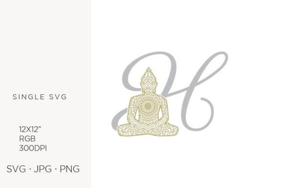 Golden Buddha Monogram Letter H