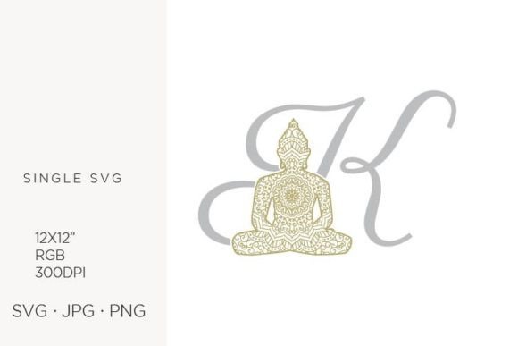 Golden Buddha Monogram Letter K