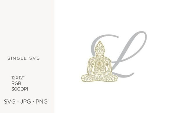 Golden Buddha Monogram Letter L