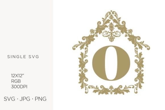 House Like Ornamental Emblem, Letter O: Graphics & Icons for Warm Branding