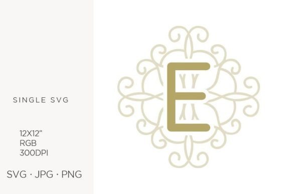 Letter E, Swirl Ornamental Monogram: Graphics & Icons for Elegant Branding