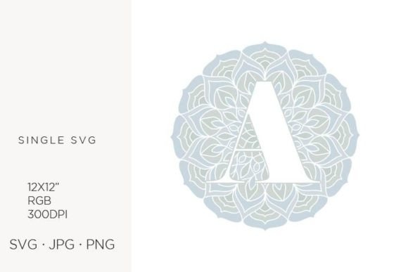 Mandala Monogram Letter A Graphics & Icons