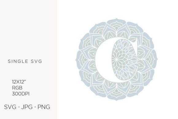 Mandala Monogram Letter C: Elegant Icons & Graphics for Branding