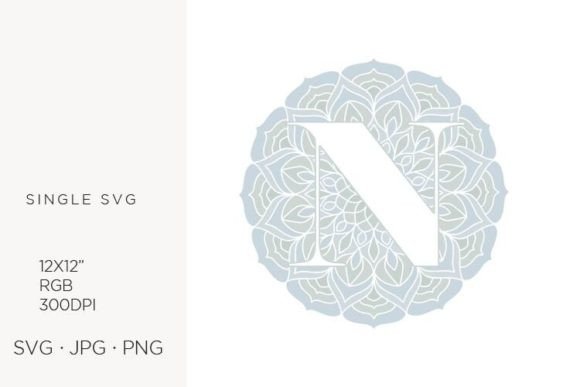 Mandala Monogram Letter N: Elegant Icons & Graphics for Local Branding