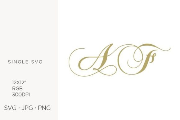 Monogram, Letter A and Letter F Graphics & Icons
