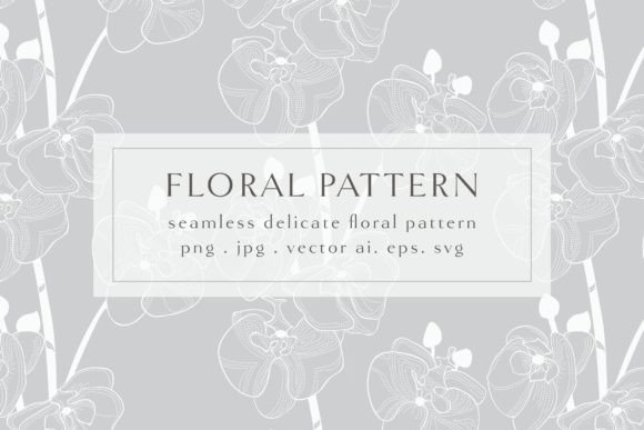 Orchid Floral Seamless Background Pattern