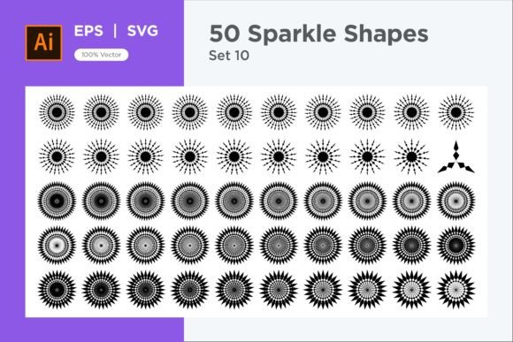Sparkle Shape Symbol Sign V3-50 -10 Graphics